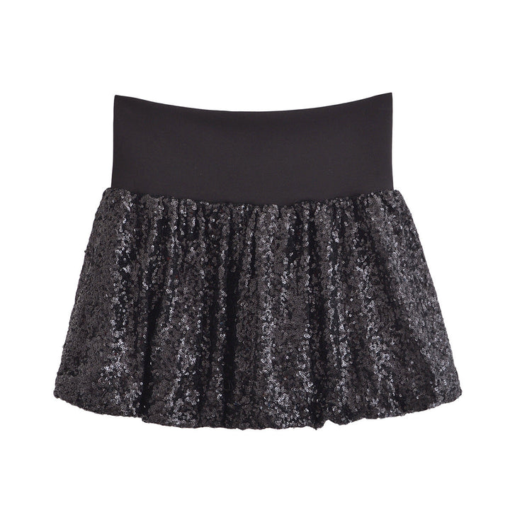 Levoire | Élégante Mini-jupe Printemps Mi-longue noir