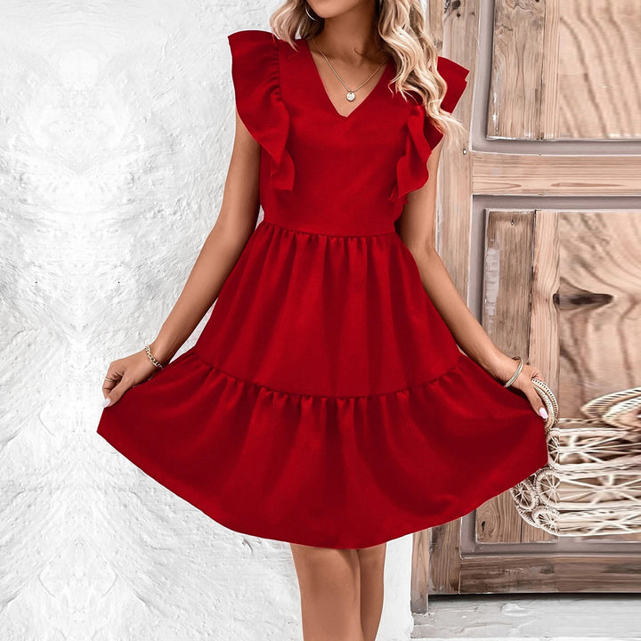 Robe d'été femme avec des manches volantes et un dos ouvert Levoire