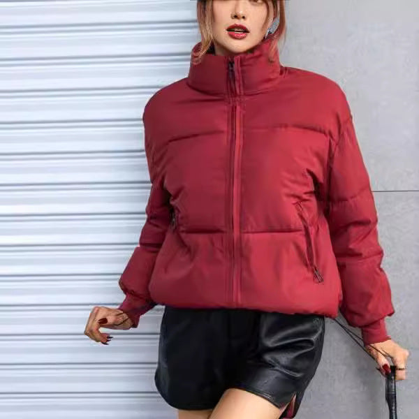 Veste d'hiver matelassée pour femme au design sportif avec col montant Levoire