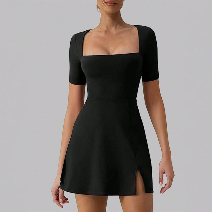 Robe d'été surdimensionnée pour femme avec encolure carrée et fentes latérales Levoire