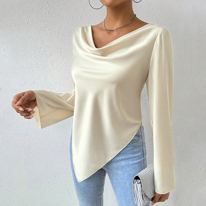 Blouse pour femmes avec décolleté cascade chic et manches longues Levoire