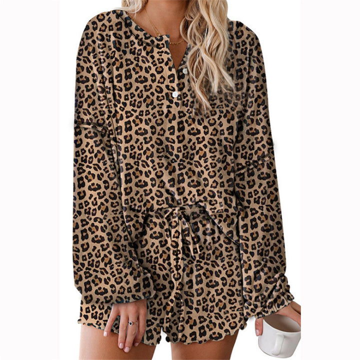 Salopette en peluche pour femmes avec motif léopard et coupe confortable Levoire