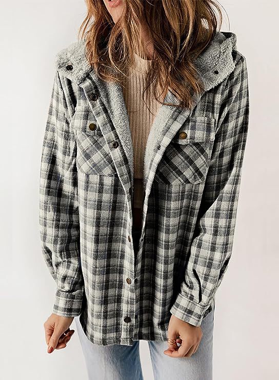 Veste en flanelle pour femmes avec capuche rembourrée Levoire