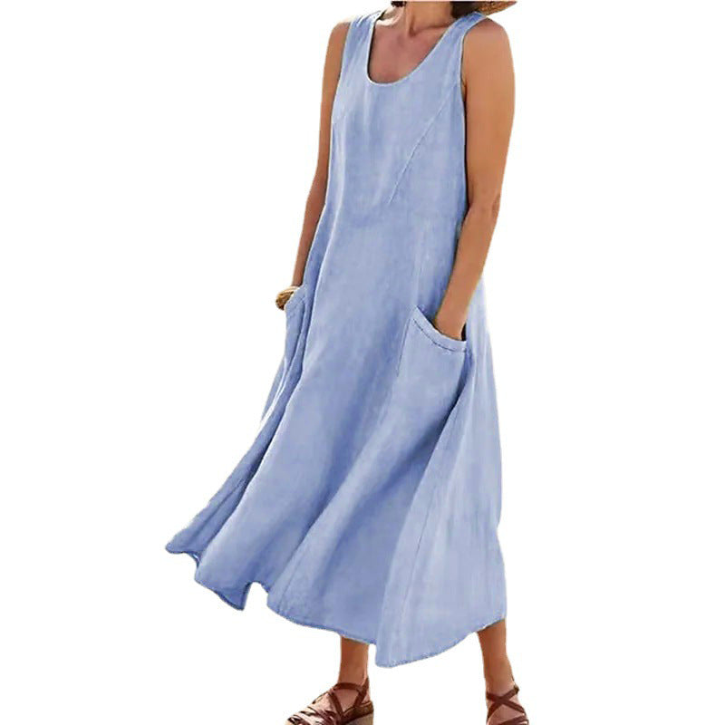 Robe maxi pour femmes avec des poches pratiques et une silhouette ample Levoire