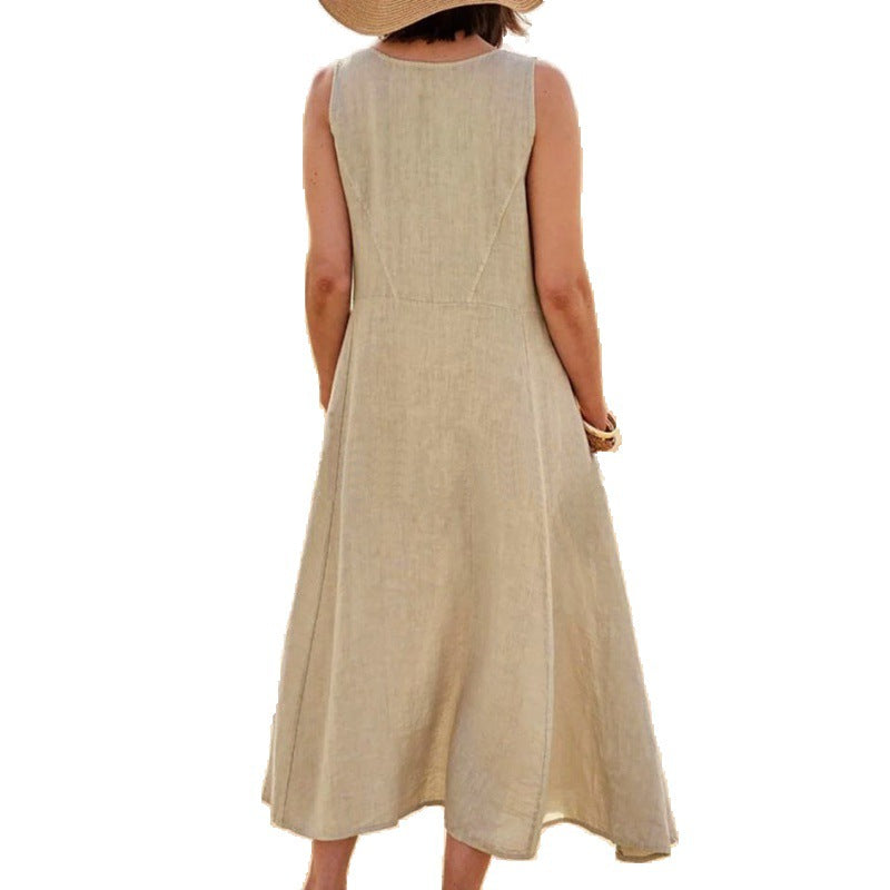 Robe maxi pour femmes avec des poches pratiques et une silhouette ample Levoire