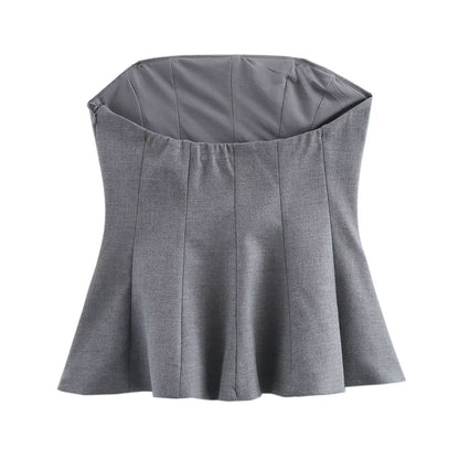 Levoire | Ensemble de Top Tube Polyvalent Sans Bretelles Jupe Mini