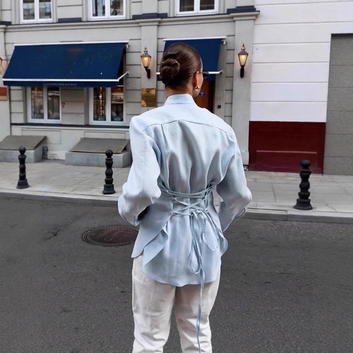 Blouse Élégante pour Femmes avec Ceinture Chic Levoire