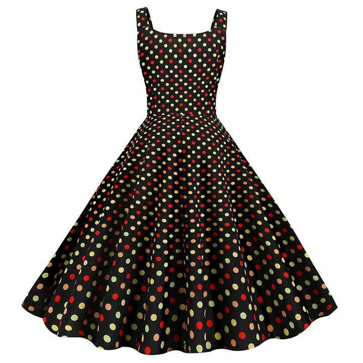 Robe évasée pour femmes avec un design de pois ludiques Levoire