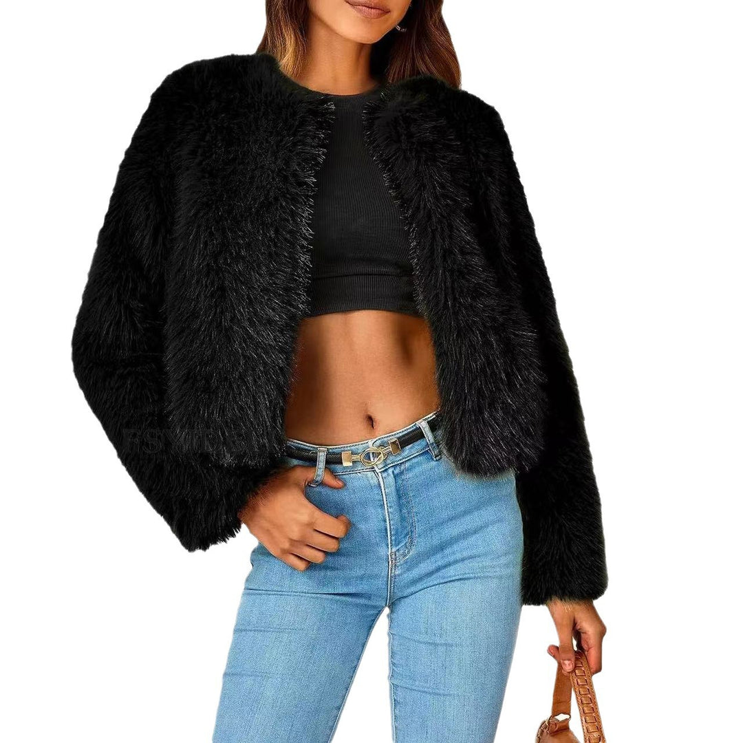 Veste en polaire pour femme avec un design en fourrure luxueux et des manches volumineuses Levoire