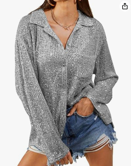 Levoire | Chemise élégante à manches longues Gris