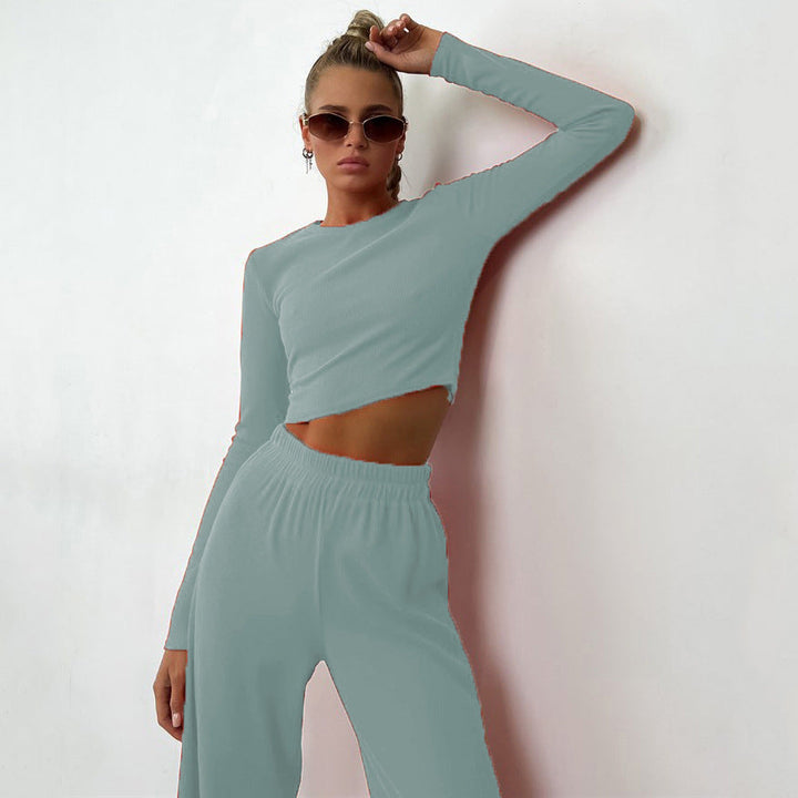 Levoire | Rennokas rayé pantalon long - ensemble deux pièces Pfauansininen