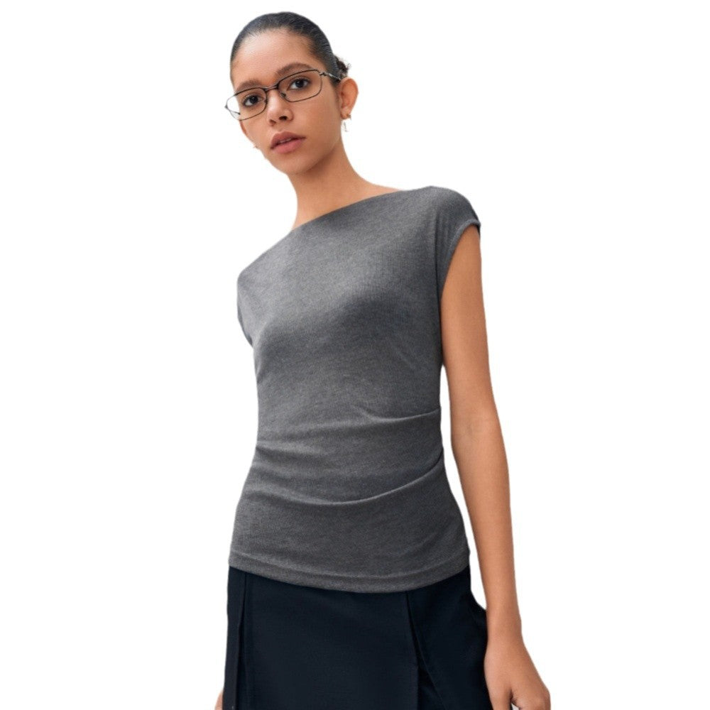 Haut élégant pour femmes avec un design drapé asymétrique Levoire