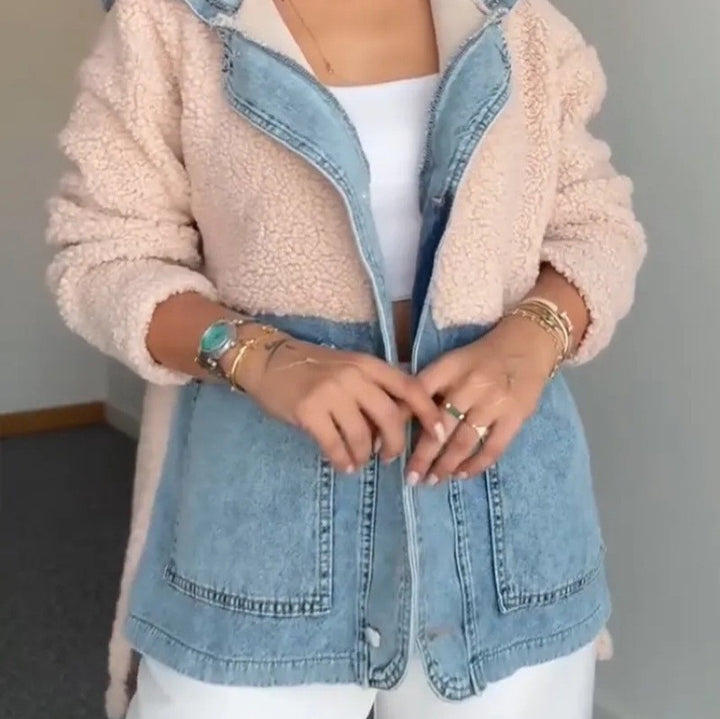 Veste de transition pour femmes avec un matériau extérieur en polaire confortable et des boutons-pression pratiques Levoire