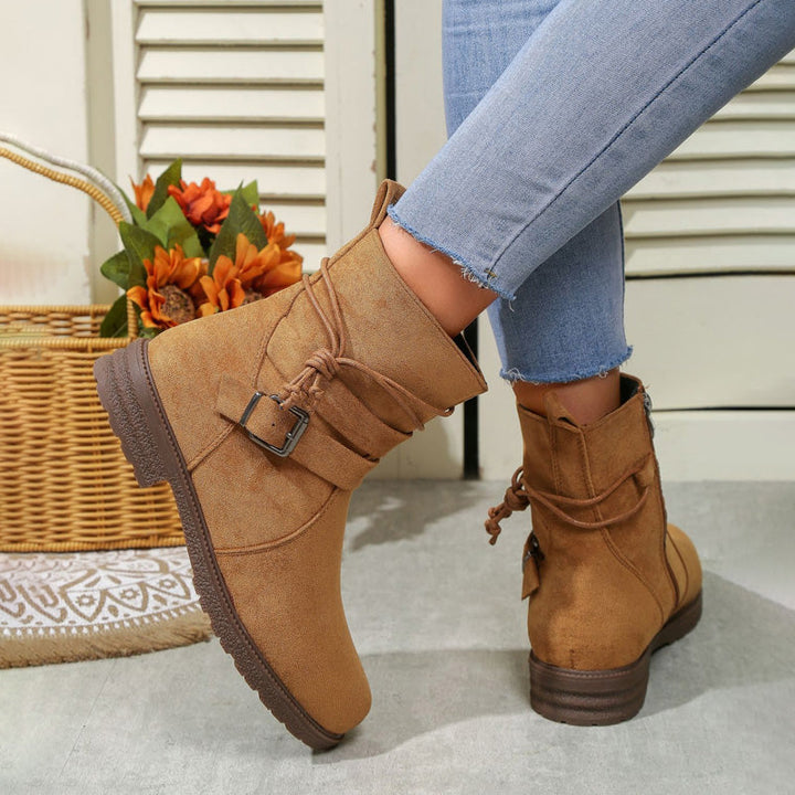 Levoire | Bottes Mi-Hautes Robustes À Boucle Pour Femmes