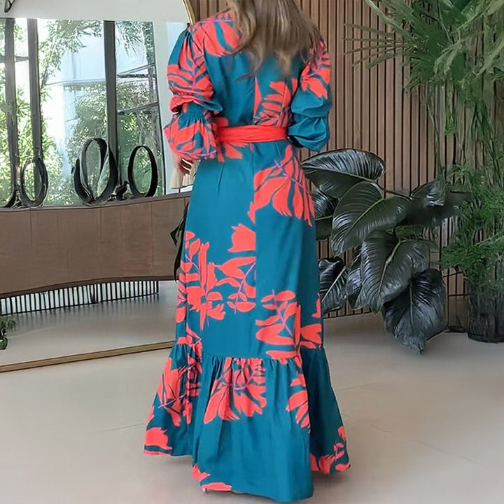 Robe maxi femme avec des motifs floraux élégants Levoire