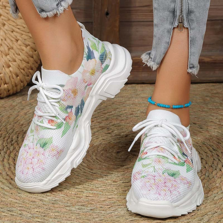 Levoire | Baskets De Tennis Larges Avec Protection Florale Pour Femmes