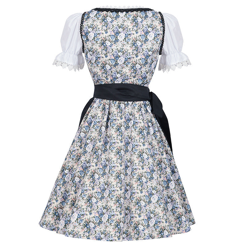 Levoire | Costume De Femme Avec Tablier Et Blouse - Bleu