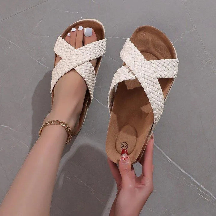 Levoire | Sandales à plateforme à lanières croisées OFF White