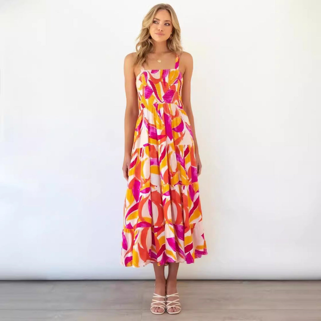 Levoir | Robe longue imprimée sans manches relaxante
