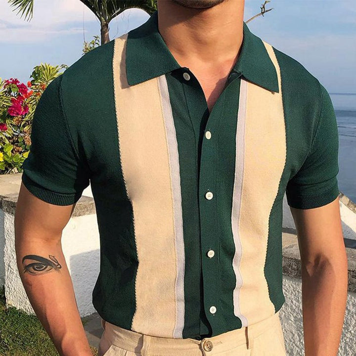 Levoire | Chemise D'Été Moderne Avec Boutons Vert