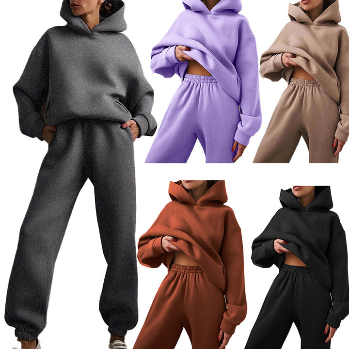 Ensemble de sweat à capuche surdimensionné et de pantalon de jogging pour femmes Levoire