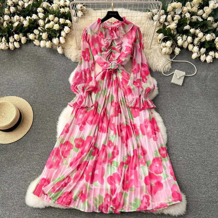 Levoire | Jupe en chiffon plissée Rosenrot Taille libre