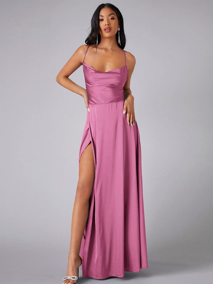 Levoire | Robe Longue Taille Haute Sans Bretelles Élégante Rosa