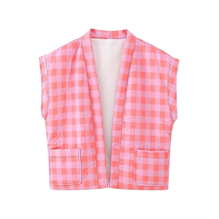 Levoire | Veste en Laine Chaude & Confortable avec Pantalons Amples Plaid Top A3