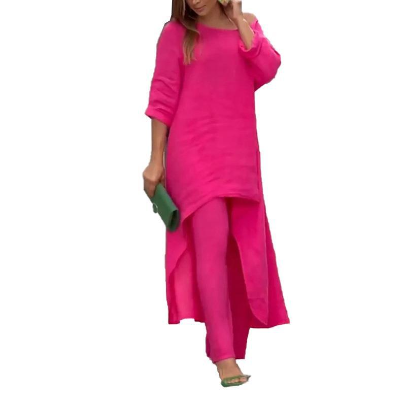 Ladies kaftan léger en deux pièces avec coupe asymétrique Levoire