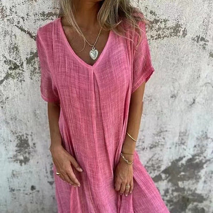 Levoire | Col en V robe Rose