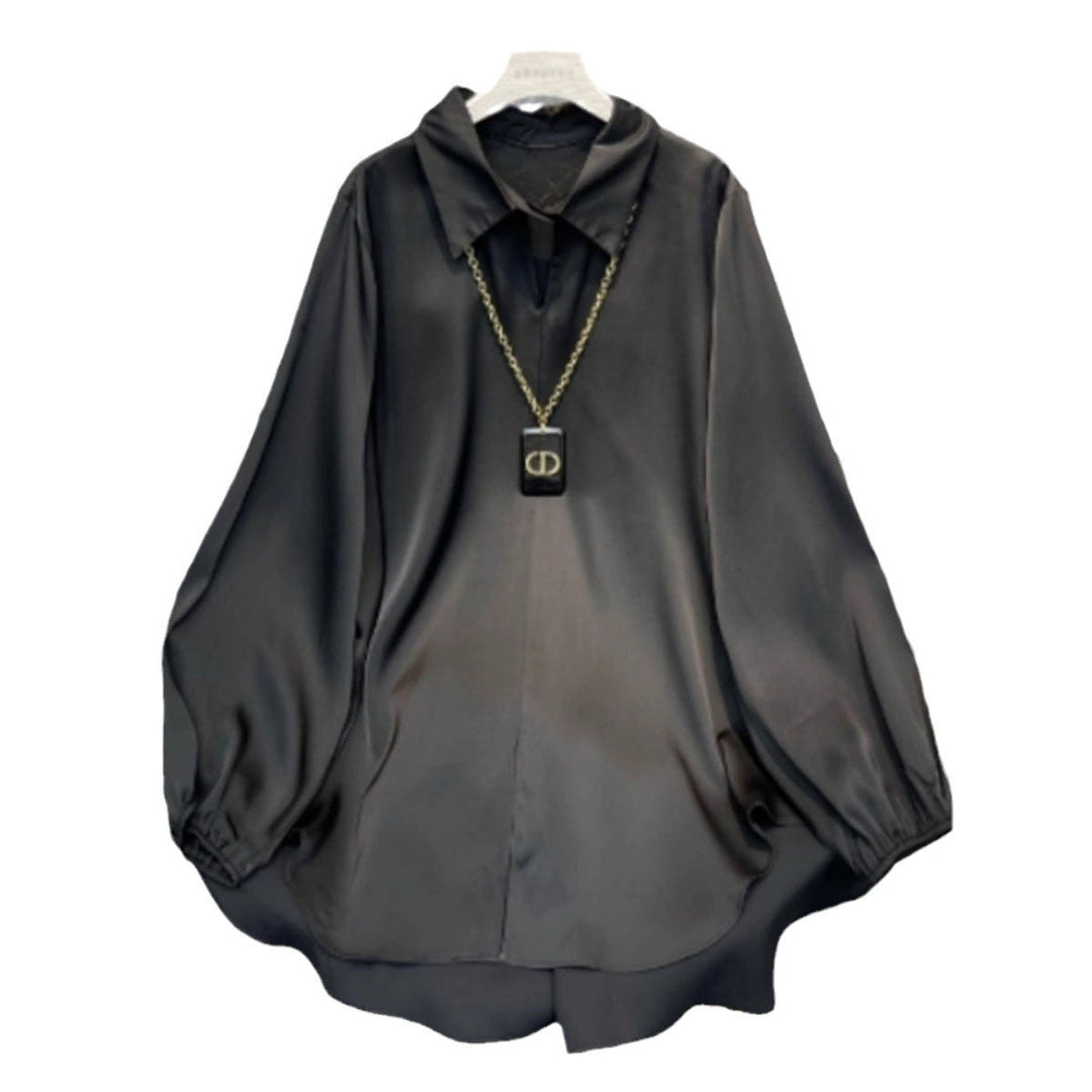 Levoire | Chemise en soie Printemps Nouvelle Chemise en soie décontractée