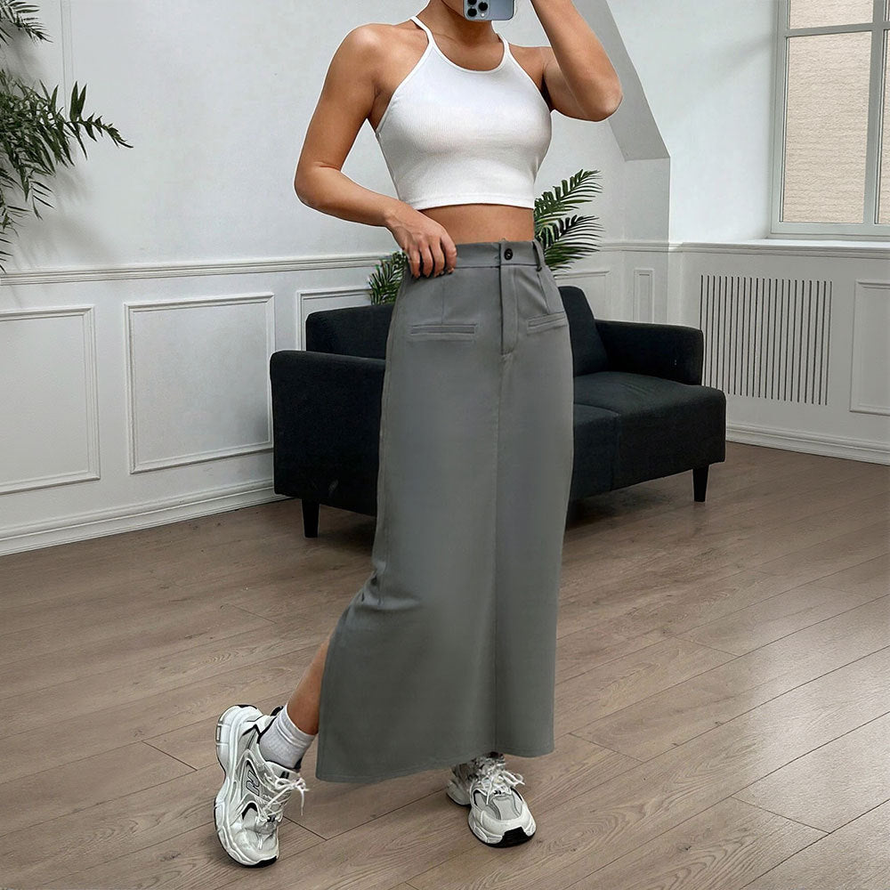 Jupe longue pour femme avec fente latérale Levoire