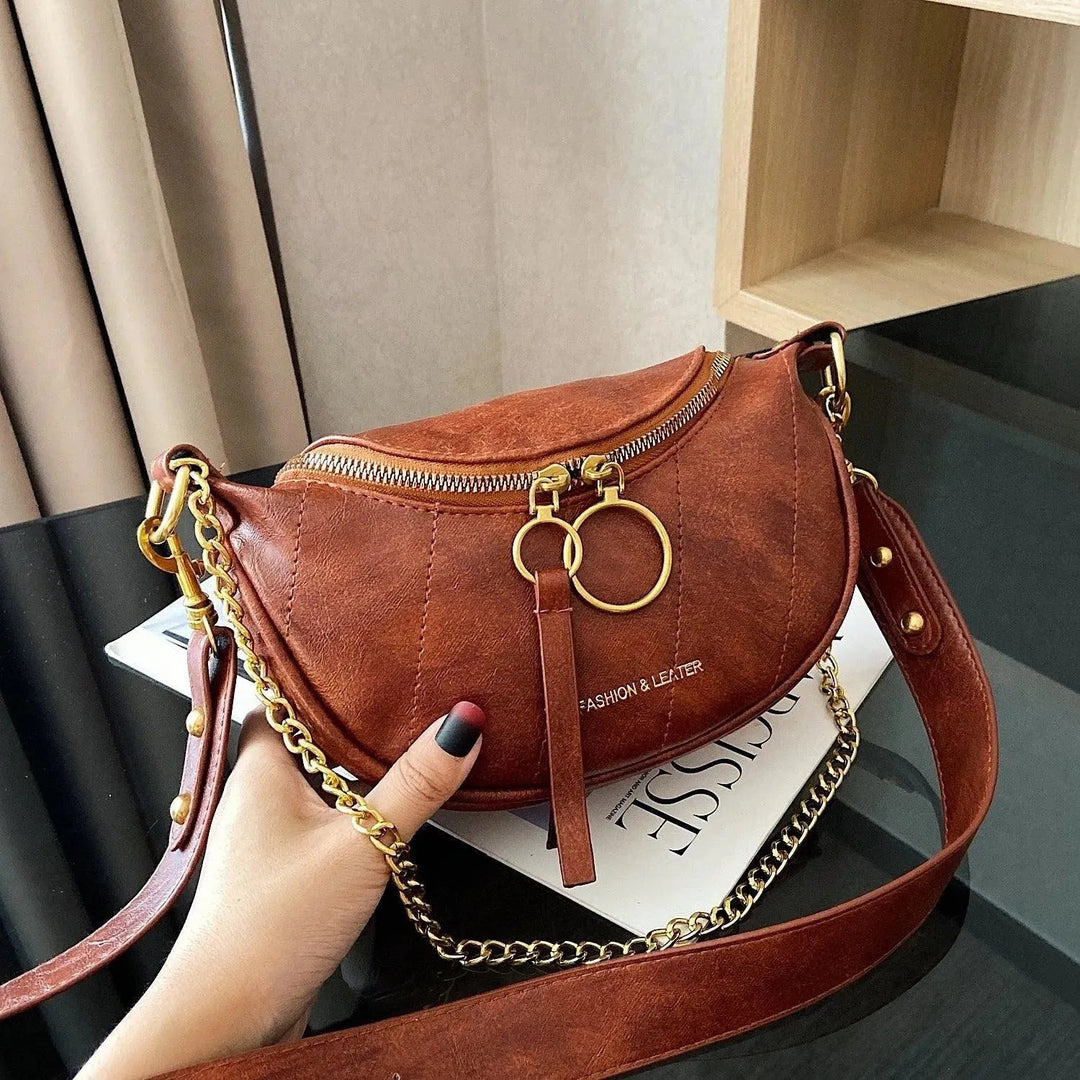 Levoire | Retro sac à bandoulière léger pour femmes adapté à la mode Jaune brun