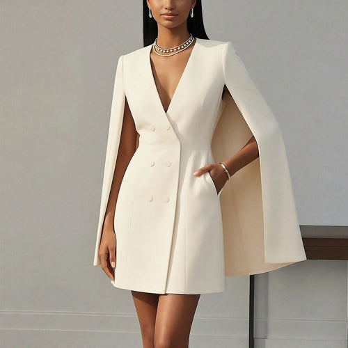 Robe pull pour femmes avec capuche et double patte de boutonnage Levoire