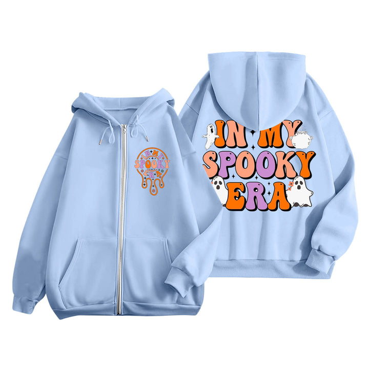 Hoodie pour femmes avec imprimé effrayant et poches kangourou Levoire