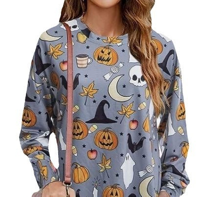 Chemise à manches longues pour femmes avec motif d'automne Levoire