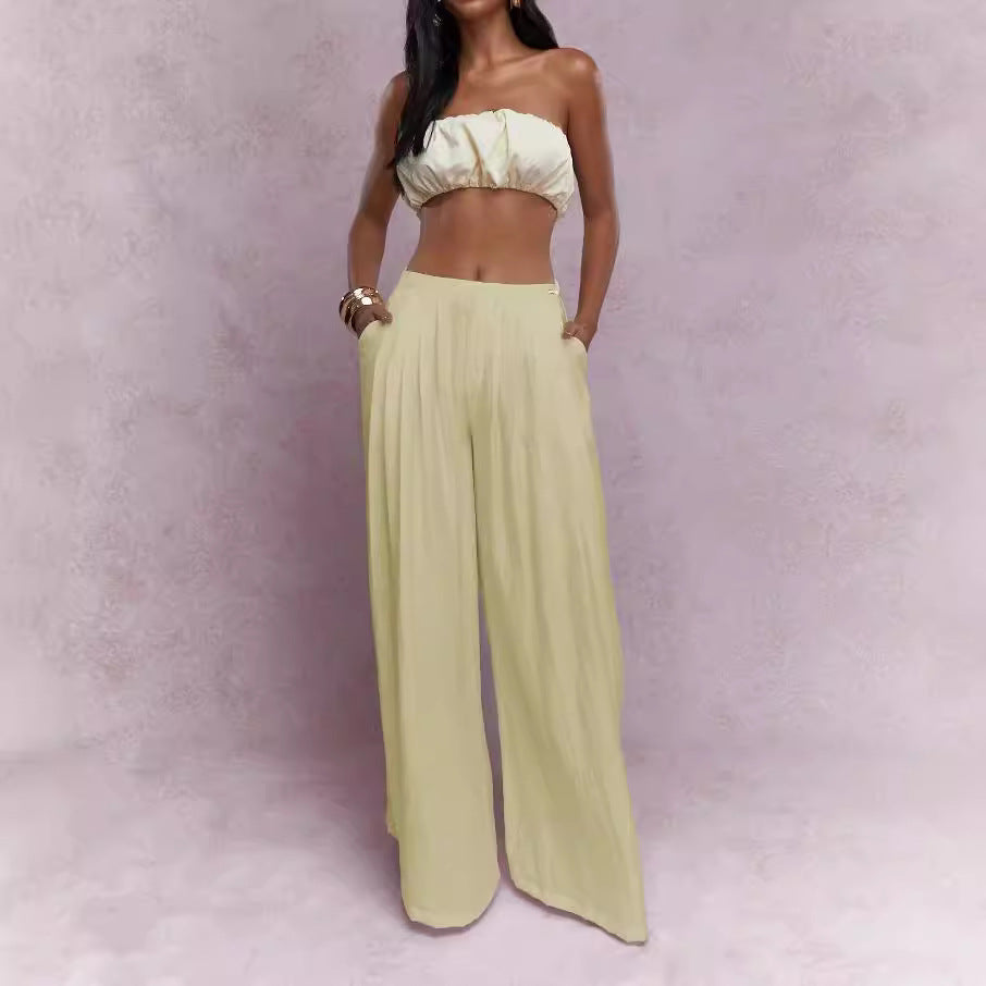 Levoire | Pantalons amples taille haute printemps été