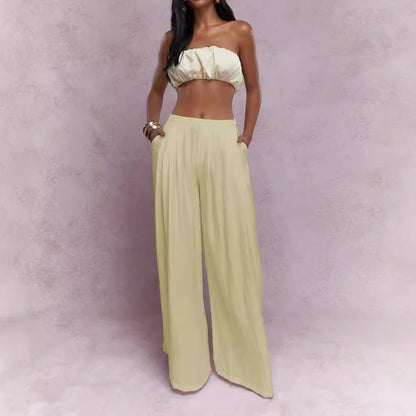 Levoire | Pantalons amples taille haute printemps été