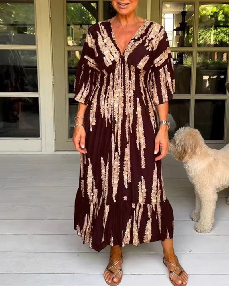 Levoire | Jupe à fleurs pour femmes Robe Fleurs Mi-longue Jupes Rouge vin