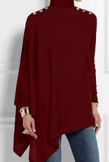 Levoire | Haut Asymétrique Élégant Pour Femmes Rouge