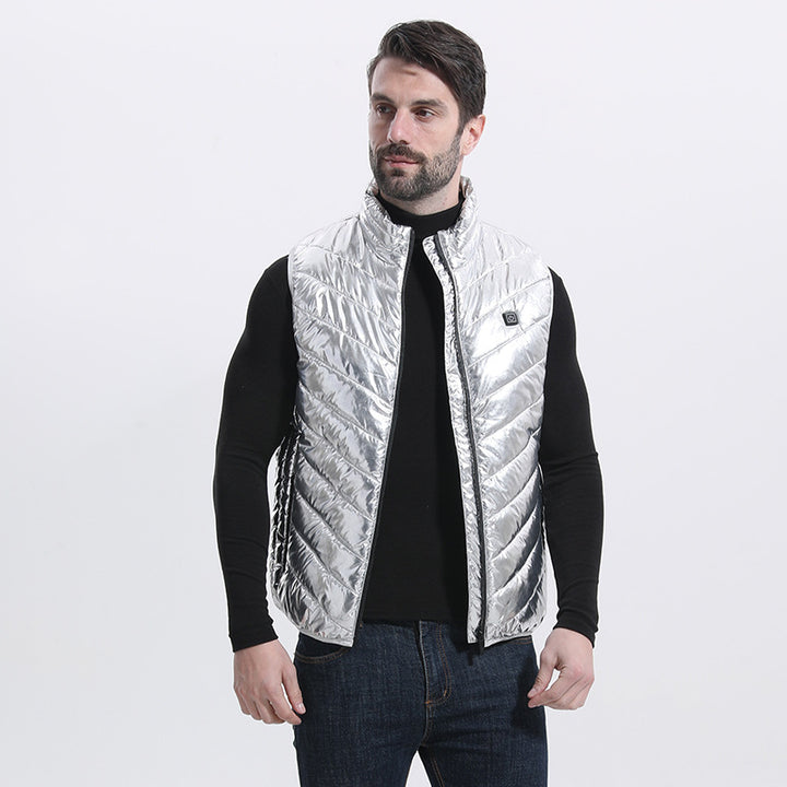Levoire | Gilet outdoor argenté à neuf zones
