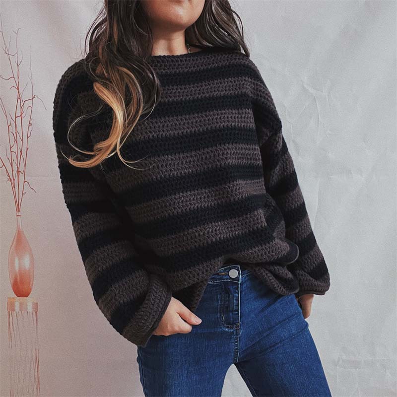 Levoire | En Tricot Rayé Décontracté