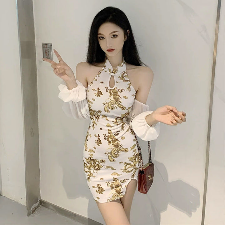 Levoire | Sensuelli Débardeur Courte Cheongsam Robe
