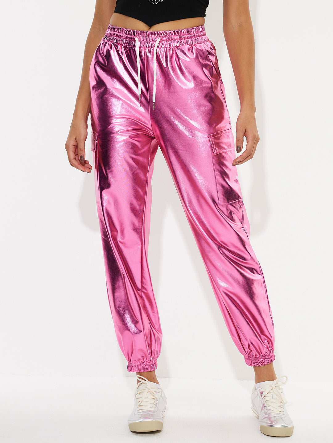 Pantalons de loisirs brillants sportifs pour femmes Levoire