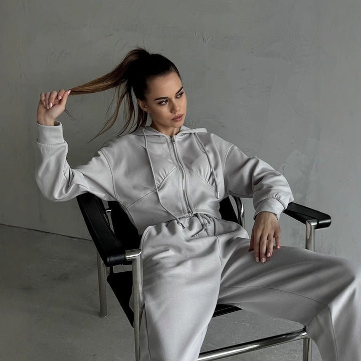 Levoire | Ensemble de sweatshirt à une couleur avec des cordons