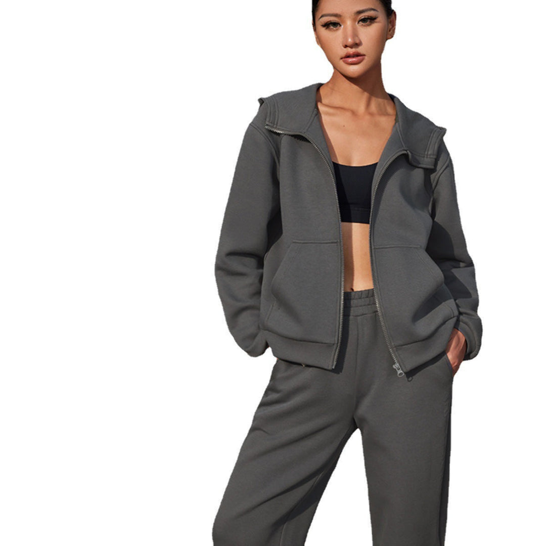 Levoire | Jogging à manches longues Costume Set de Sport Gris foncé
