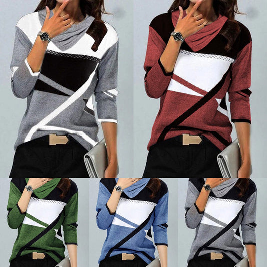 Levoire | Chaud Impression V-col Haut à manches longues