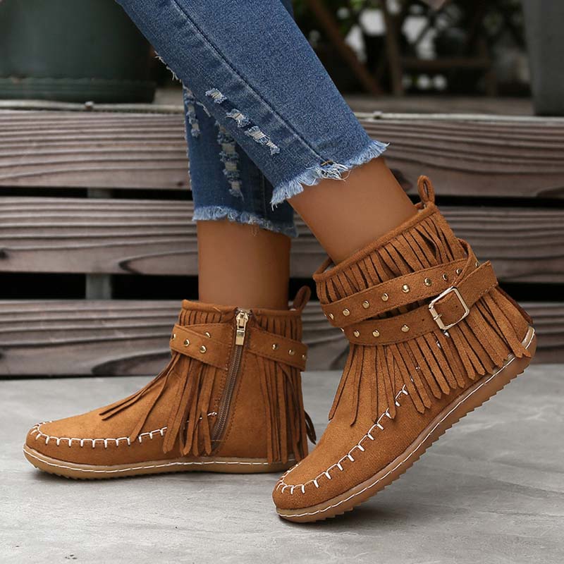 Levoire | Bottines Boho Avec Ornements Et Boucles Pour Femmes