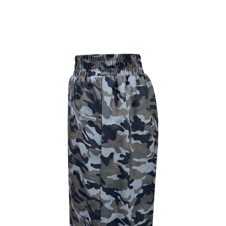 Pantalons cargo larges pour femmes avec imprimé camouflage moderne Levoire