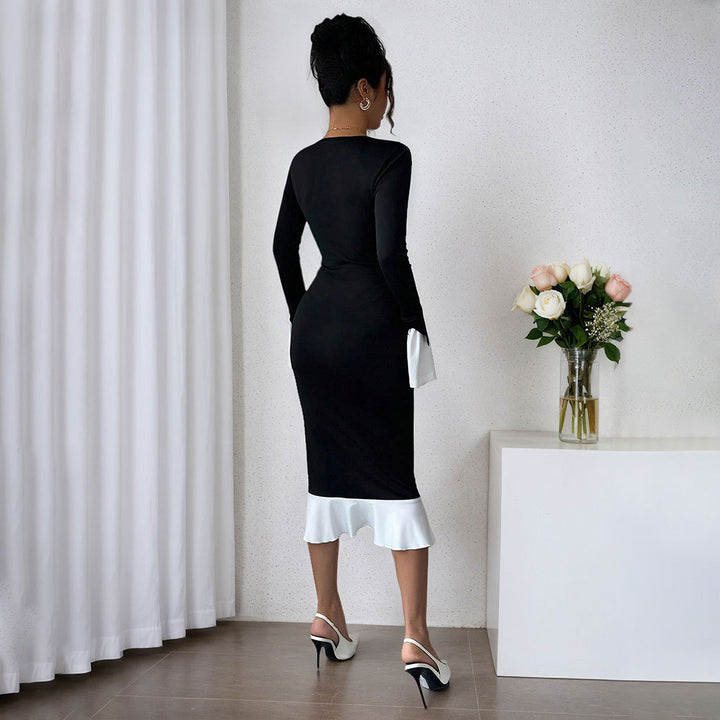 Robe élégante pour femmes avec des détails en volants et des manches larges Levoire